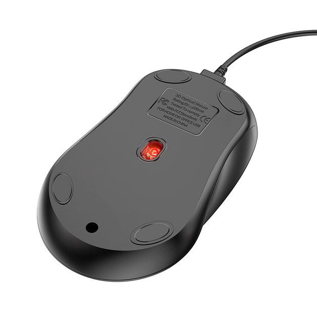 Мышка BOROFONE BG4 Business wired mouse Black (6974443382976)