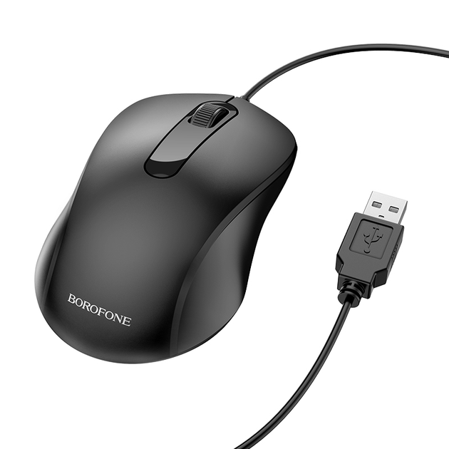 Мышка BOROFONE BG4 Business wired mouse Black (6974443382976)