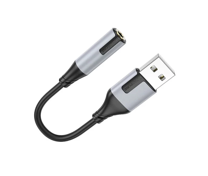 Звуковая карта адаптер BOROFONE BV19 Creator external sound card USB to 3.5mm Black (6941991108358)