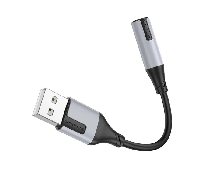 Звуковая карта адаптер BOROFONE BV19 Creator external sound card USB to 3.5mm Black (6941991108358)