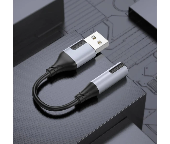 Звуковая карта адаптер BOROFONE BV19 Creator external sound card USB to 3.5mm Black (6941991108358)