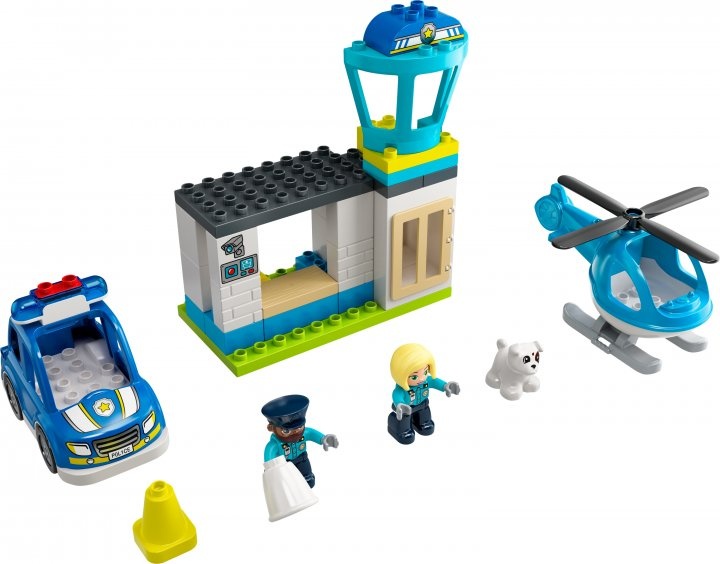 Конструктор LEGO DUPLO Town Полицейский участок и вертолёт 40 деталей (10959)
