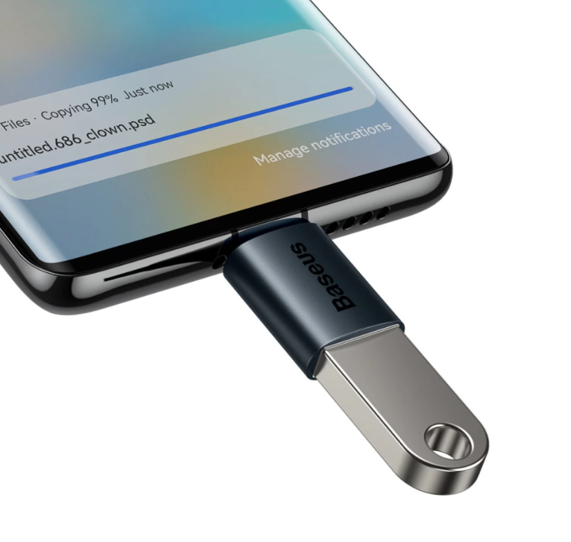 Адаптер Baseus Ingenuity Series Mini OTG Adaptor Type-C to USB-A 3.1 Blue (ZJJQ000003)