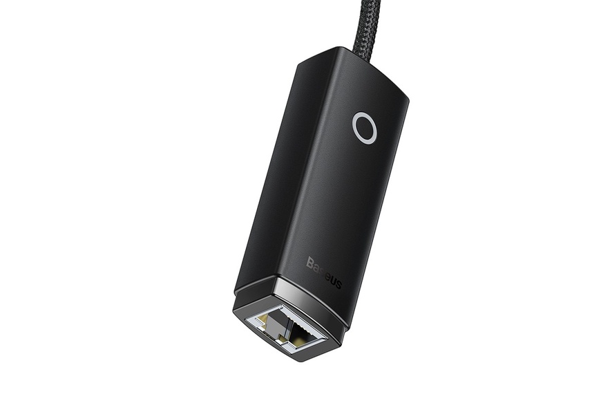 Мережевий адаптер Baseus Lite Series Ethernet Adapter 100Mbps (USB-A to RJ45 Lan Port) Black (WKQX000001)
