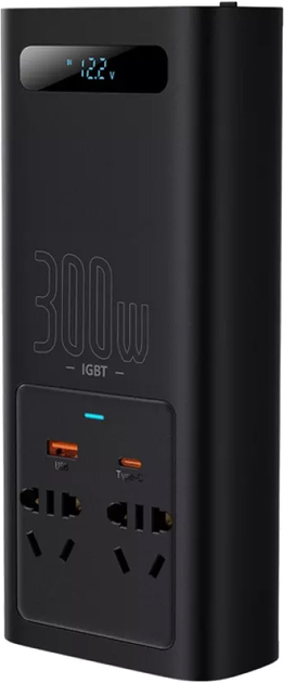 Автомобильный инвертор Baseus IGBT Power Inverter 300W (110V US/JP) Black (CGNB010001)