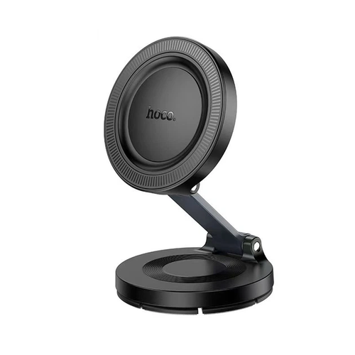 Держатель для мобильного HOCO H61 Show folding ring magnetic car holder (dashboard) Black Metal Gray