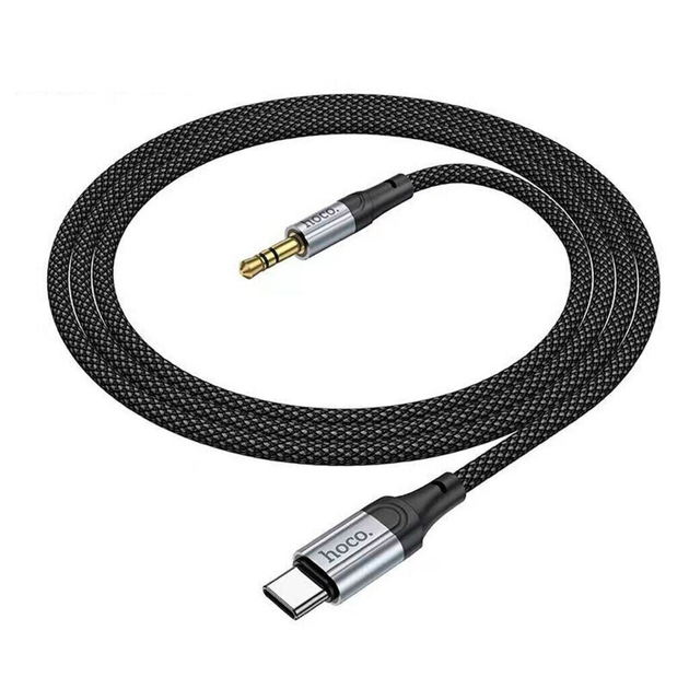 Аудiокабель перехідник HOCO UPA26 Fresh digital audio conversion cable Type-C Black (6942007608824)