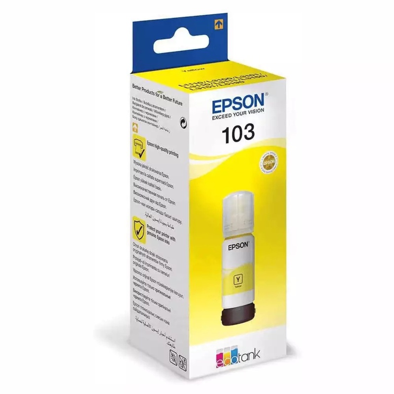 Epson оригинальные чернила для принтеров L103 желтое