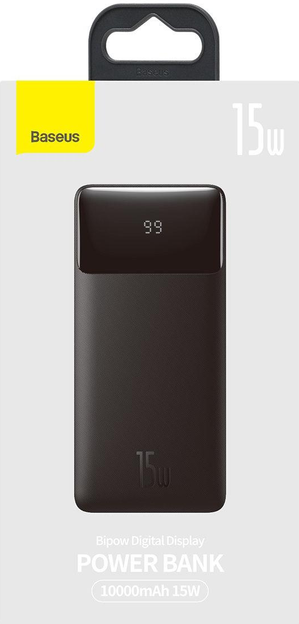 Повербанк Baseus Bipow Digital Display Power Bank 10000mAh 15W Black (PPBD050001)