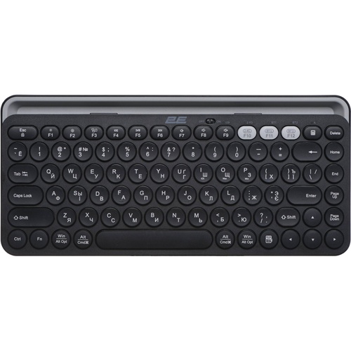 Клавіатура бездротова 2E KS250 Wireless/Bluetooth Black (2E-KS250WBK)