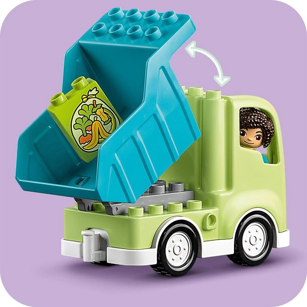 Конструктор LEGO DUPLO Сміттєпереробна вантажівка 15 деталей (10987)