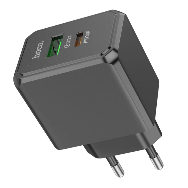 Сетевое зарядное устройство HOCO CS14A Ocean PD20W+QC3.0 charger Black (6942007603898)