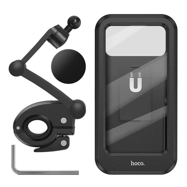 Тримач для мобільного HOCO CA101 Rider waterproof bicycle stand Black (6931474762436)