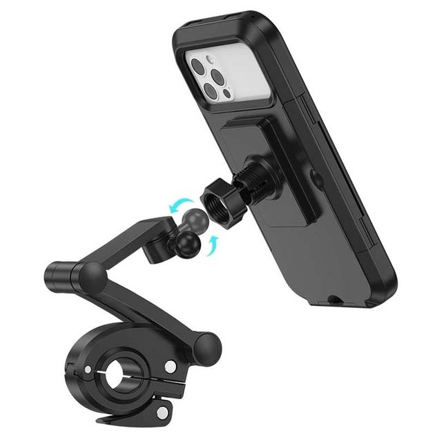Тримач для мобільного HOCO CA101 Rider waterproof bicycle stand Black (6931474762436)