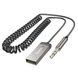 Bluetooth-ресивер HOCO E78 Benefit car AUX BT receiver with cable Black Metal Gray (6942007605663)