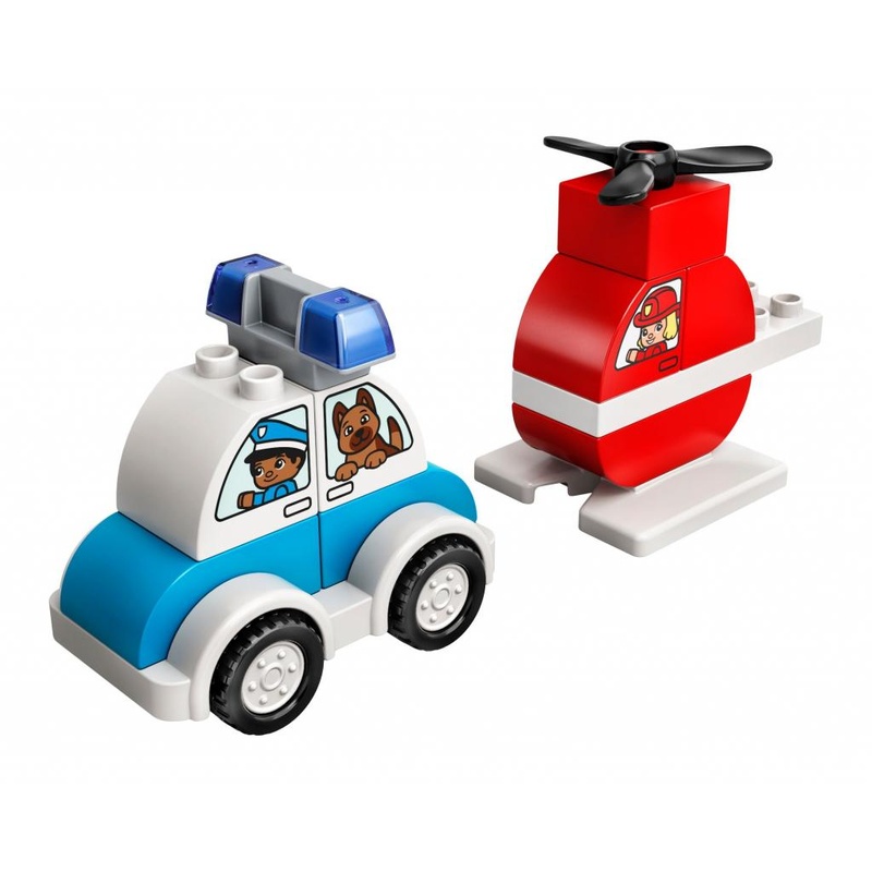 Конструктор LEGO DUPLO Пожежний вертоліт і поліц. машина (10957)