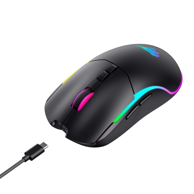 Бездротова ігрова мишка з RGB підсвіткою HV-MS1020WB Havit, чорна