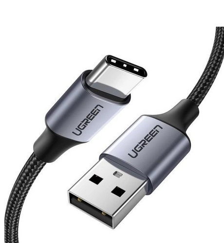 Кабель USB Type-C UGREEN US288 USB 2.0 AM to Type-C 2m Black (UGR-60128)