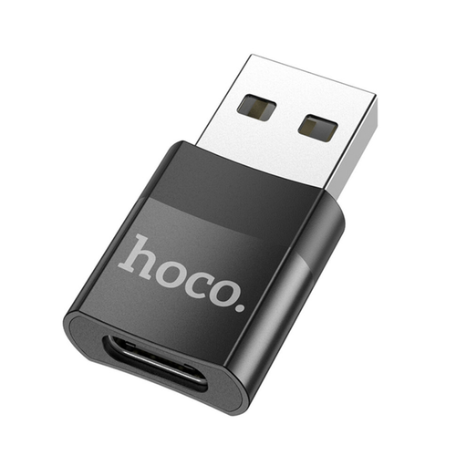 Адаптер HOCO UA17 USB Male to Type-C female USB2.0 adapter Black (6931474762009)