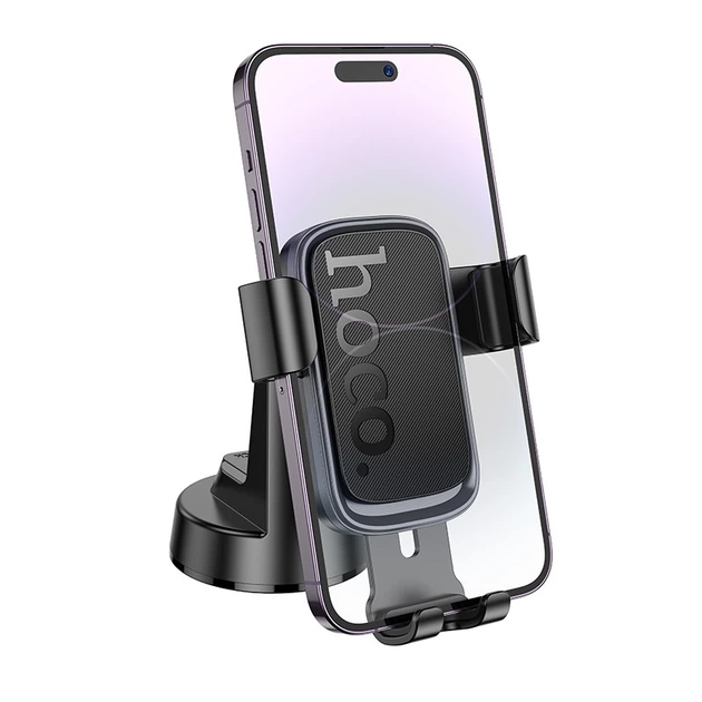 Держатель для мобильного HOCO H81 Vista Gravity Car holder (center console) Black Metal Gray