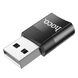 Адаптер HOCO UA17 USB Male to Type-C female USB2.0 adapter Black (6931474762009)