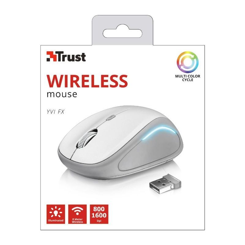 Мышка Trust Yvi FX white (22335)