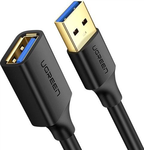Удлинитель UGREEN US129 USB 3.0 Extension Male Cable 2m (Black) (UGR-10373)