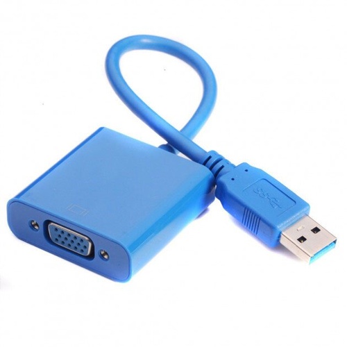 Конвертер USB 3.0 на VGA 30cm Blue