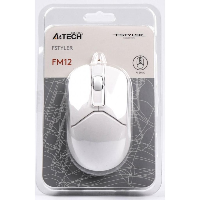 Мишка A4Tech FM12 White