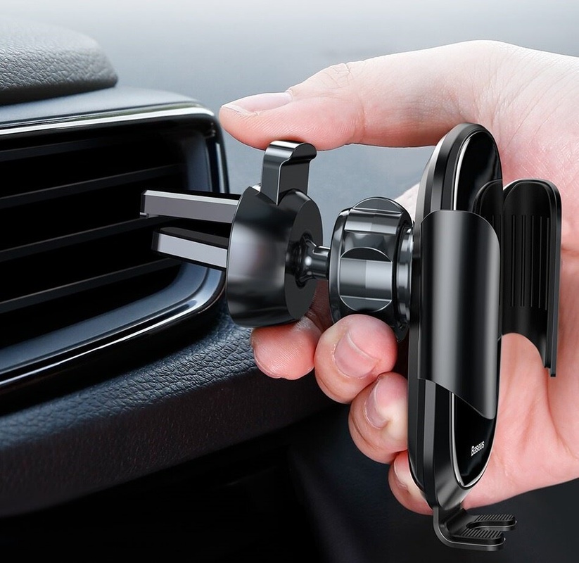 Автомобильный держатель Baseus Wireless Charger Smart Car Mount Cell Phone Holder (SUGENT-ZN01) Black