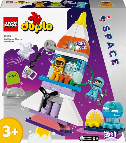 Конструктор LEGO DUPLO Town Приключения на космическом шаттле 3-в-1 58 деталей (10422)
