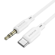 Аудiо-кабель BOROFONE BL18 Type-C silicone digital audio conversion cable White (BL18CW)