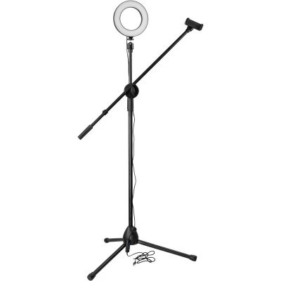 Штатив с кольцевой лампой Gelius Pro Portable Tripod Kit LED Stork GP-PT-002 (79639)