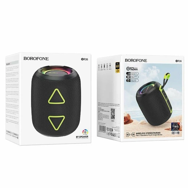 Портативна колонка BOROFONE BR36 Lucy sports BT speaker Black (6941991104350)