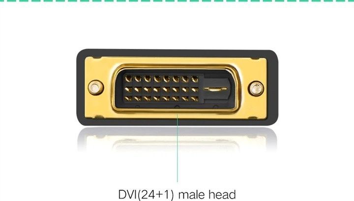Адаптер UGREEN 20124 DVI 24+1 Male to HDMI Female Adapter (Black) (UGR-20124)