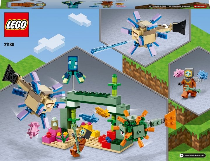 Конструктор LEGO Minecraft Битва Стражей 255 деталей (21180)