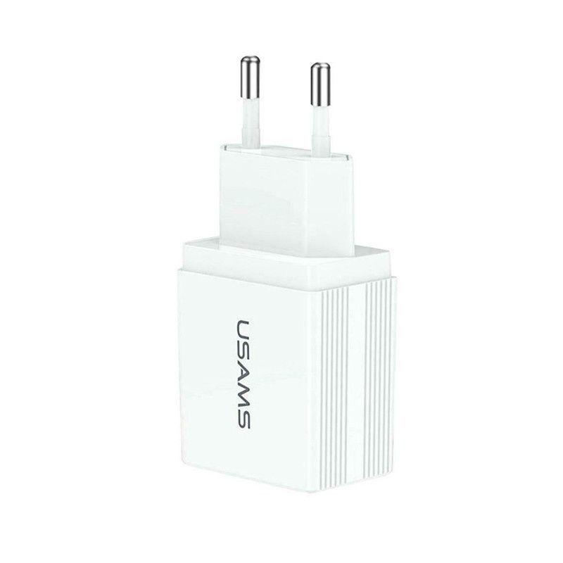 Сетевое зарядное устройство для Usams US-CC090 T24 2.1A Dual USB Travel Charger (EU) White (CC90TC01)