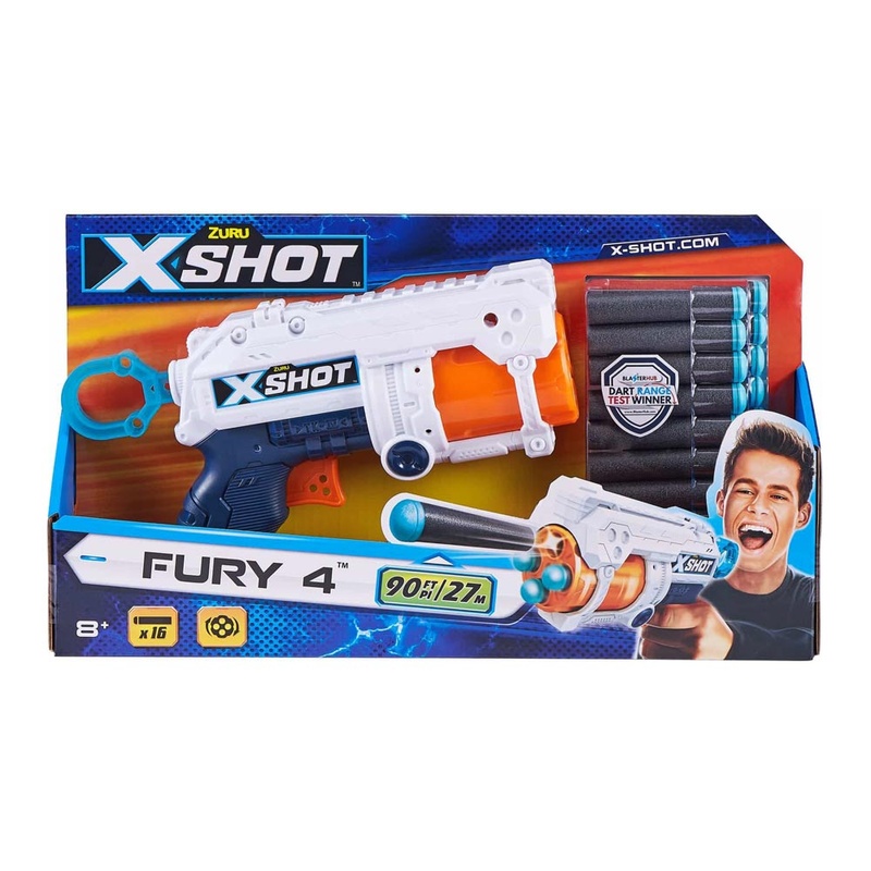X-Shot Швидкострільний бластер EXCEL FURY 4 (16 патронів), (36377Z)