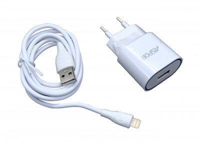 Зарядное устройство Aspor 2USB 3.1A White (A838)