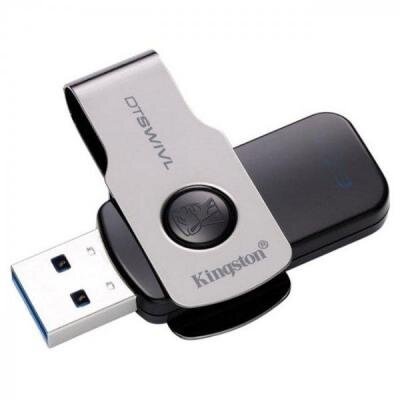 USB флеш накопичувач Kingston 128GB DT SWIVL Metal USB 3.0 (DTSWIVL/128GB)