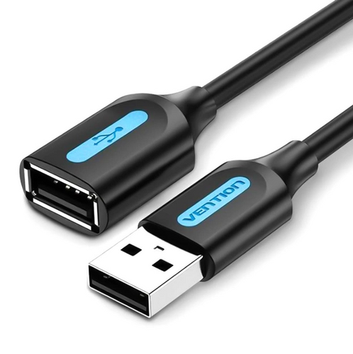 Подовжувач USB 3M Vention USB 2.0 A Male to A Female Extension Cable black PVC Type (CBIBI)