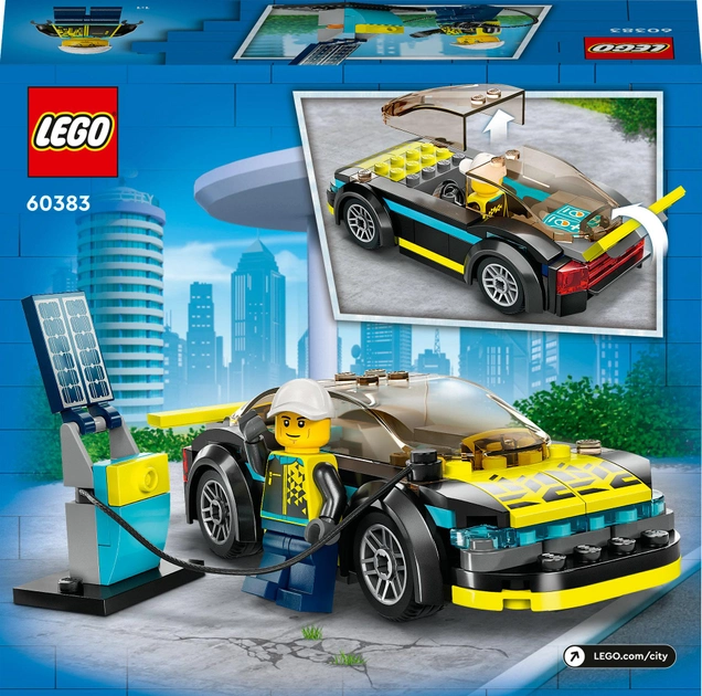 Конструктор LEGO City Електричний спортивний автомобіль 95 деталей (60383)