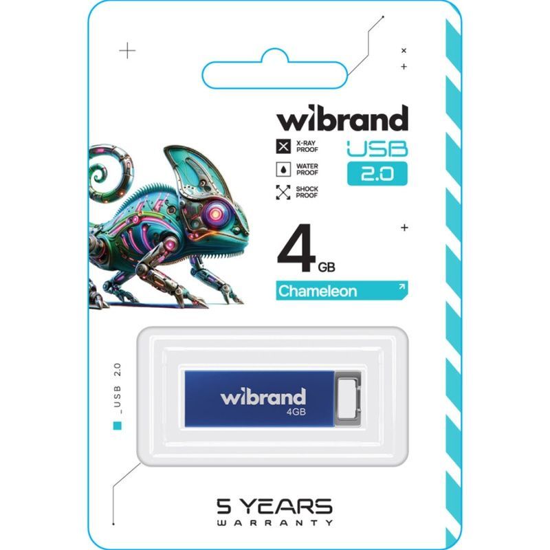 USB флеш накопитель Wibrand 4GB Chameleon Blue USB 2.0 (WI2.0/CH4U6U)
