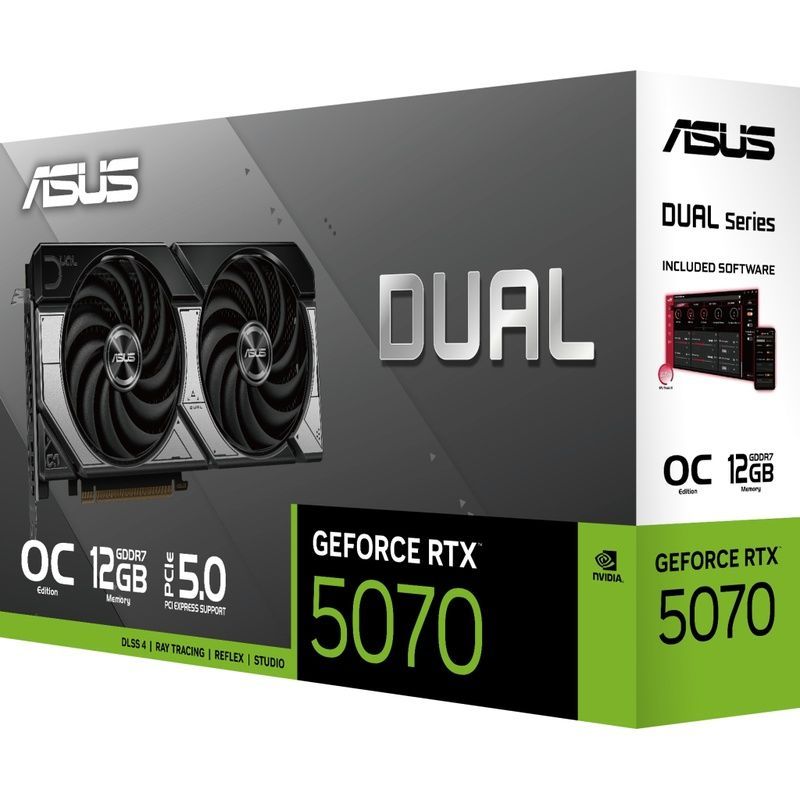 Видеокарта ASUS GeForce RTX5070 12Gb DUAL OC (DUAL-RTX5070-O12G)