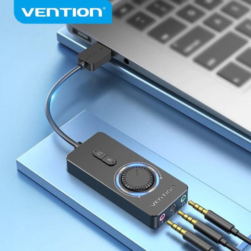 Зовнішня звукова карта Vention USB - 3х3.5 мм jack 0.15m Volume Control (CDRBB)