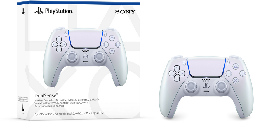 Геймпад Sony PlayStation 5 Dualsense Chrome Pearl (1000044446), Білий Перламутр