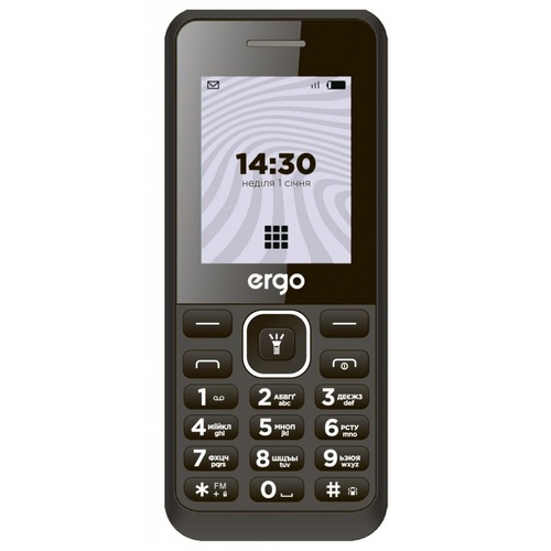 Мобільний телефон Ergo B181 Black, Чорний, 32 Mb, 32 Mb