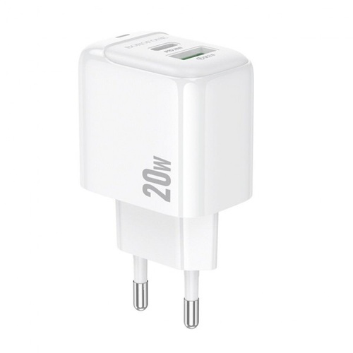 Зарядний пристрій BOROFONE BAS44A Potential PD20W+QC3.0 charger(EU) White (6941991113840)