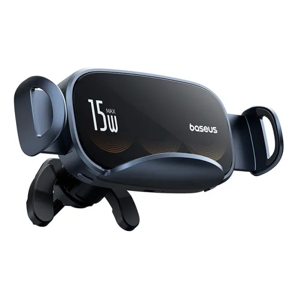 Автомобильный держатель с БЗУ Baseus LightChaser Series Triple-Coil Wireless Charging Electric Car Mount Cluster Black (C40355901111-00)