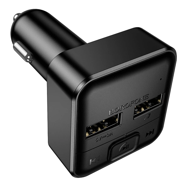 Автомобільний зарядний пристрій з FM-модулятором BOROFONE BC63 Selecto car BT FM transmitter Black